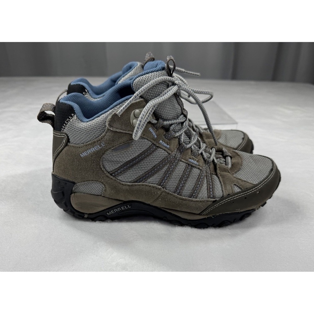 Merrell Yokota Mid Womens Size 8 Brindle And‎ Slate Blue Hiking Boots J062934